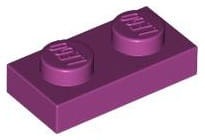 Lego Płytka 1x2 Magenta