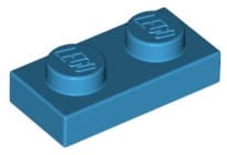 Lego Płytka 1x2 Ciemny Lazurowy