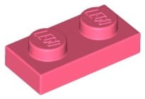 Lego Płytka 1x2 Koralowy