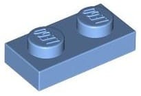Lego Płytka 1x2 Średni Niebieski