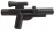 LEGO Akcesoria - Pistolet/Blaster Perłowy Ciemny Szary