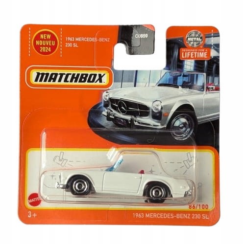 MATCHBOX - 1963 Mercedes Benz 230 SL (Biały)