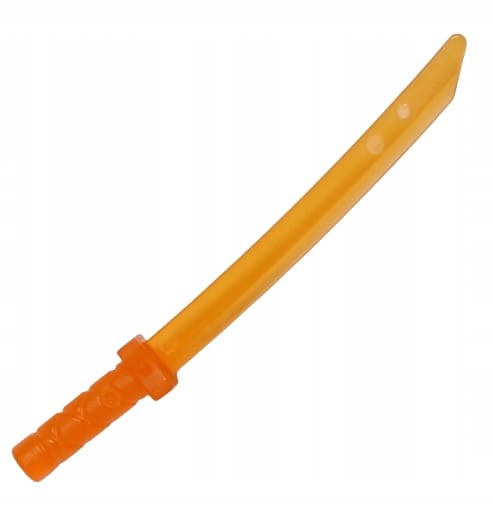 LEGO Akcesoria - Ninja Miecz Katana Przezroczysty Pomarańczowy