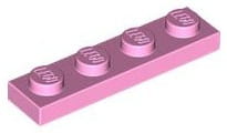 Lego Płytka 1x4 Jasny Różowy