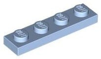 Lego Płytka 1x4 Jasny Niebieski