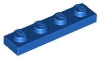 Lego Płytka 1x4 Niebieski