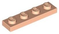 Lego Płytka 1x4 Jasny Cielisty