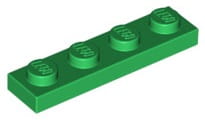 Lego Płytka 1x4 Zielony
