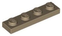 Lego Płytka 1x4 Ciemny Beżowy