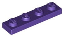 Lego Płytka 1x4 Ciemny Fioletowy