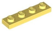 Lego Płytka 1x4 Jasny Żółty