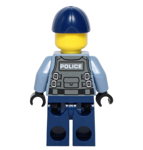 LEGO Figurka City - Policjant w Czapce tył