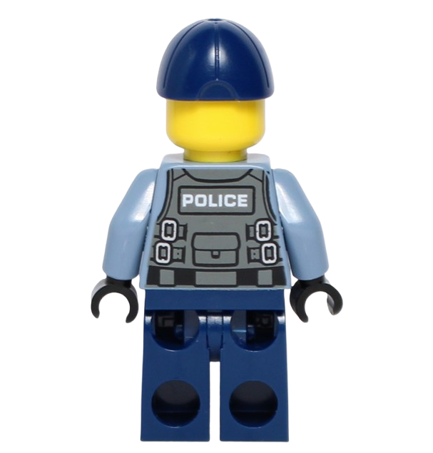 LEGO Figurka City - Policjant w Czapce tył