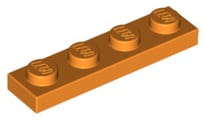 Lego Płytka 1x4 Pomarańczowy