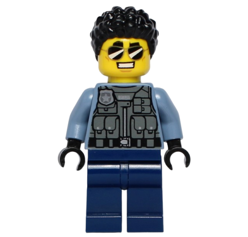 LEGO Figurka City - Policjant Duke Detain przód