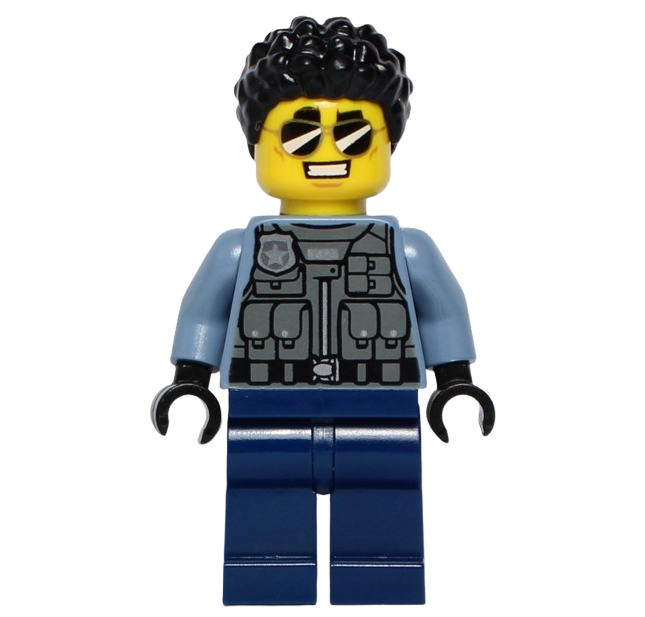 LEGO Figurka City - Policjant Duke Detain przód