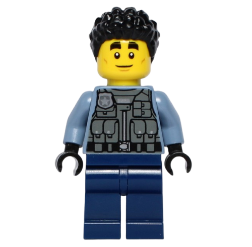 LEGO Figurka City - Policjant Duke Detain przód