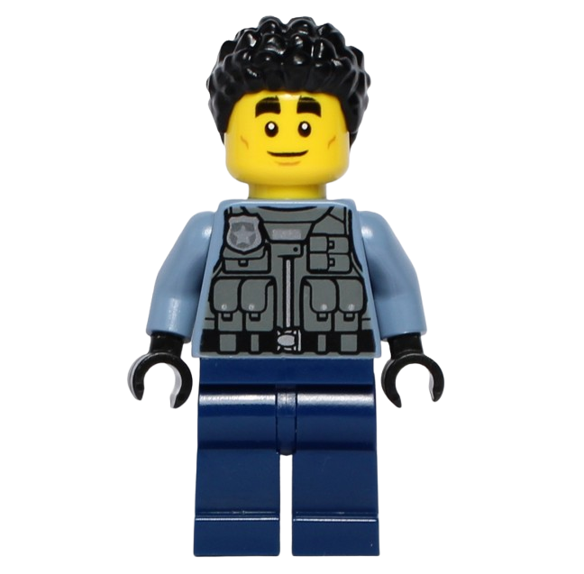 LEGO Figurka City - Policjant Duke Detain przód