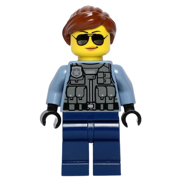 LEGO Figurka City - Policjantka w Okularach Przeciwsłonecznych przód