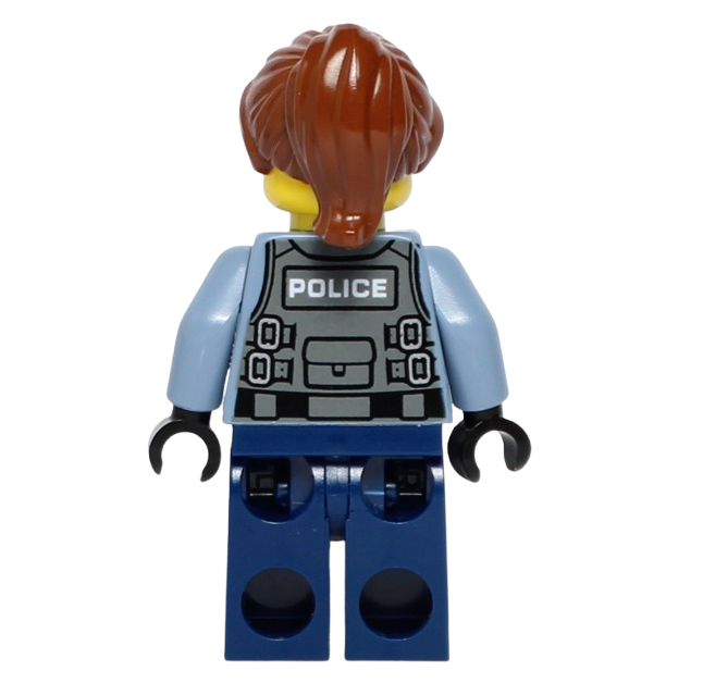 LEGO Figurka City - Policjantka w Okularach Przeciwsłonecznych tył