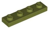 Lego Płytka 1x4 Oliwkowy