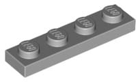 Lego Płytka 1x4 Jasny Szary
