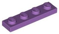 Lego Płytka 1x4 Średni Lawendowy