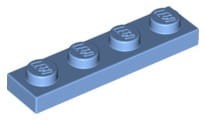 Lego Płytka 1x4 Średni Niebieski