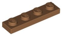 Lego Płytka 1x4 Ciemny Cielisty