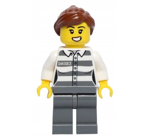 LEGO Figurka - Więzień/Rabuś/Złodziej Kobieta przód