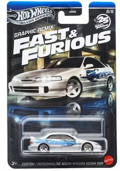 HOT WHEELS Fast &amp; Furious Graphic Remix - Custon Personnalise Acura Integra Sedan GSR