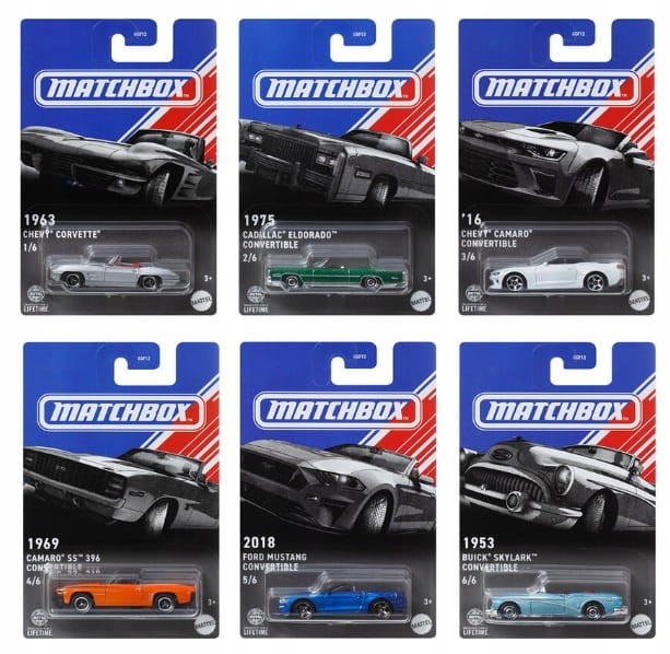 MATCHBOX American Convertibles - Zestaw 6 Autek