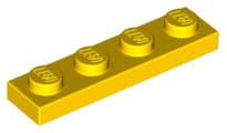 Lego Płytka 1x4 Żółty