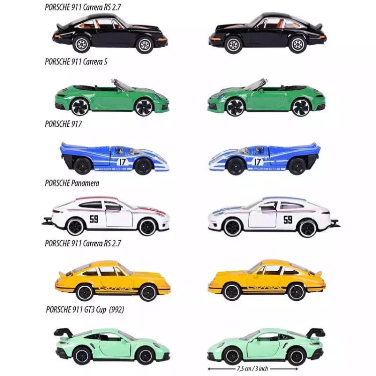 Majorette Porsche Edition - Zestaw 6 autek