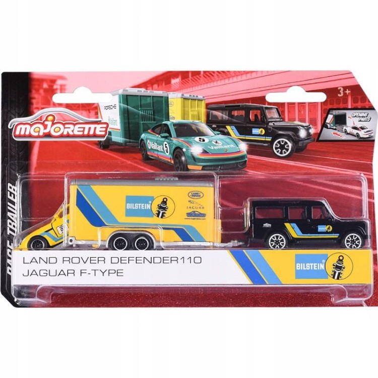 Majorette Race Trailer - Land Rover + Jaguar F-Type