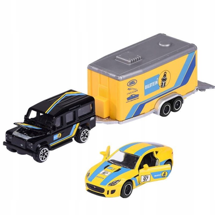 Majorette Race Trailer - Land Rover + Jaguar F-Type