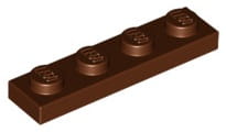 Lego Płytka 1x4 Brązowy