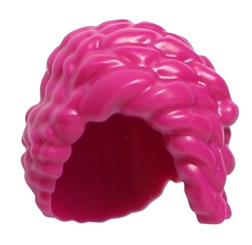 LEGO Włosy Kręcone Damskie Magenta