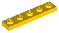 Lego Płytka 1x5 Żółty