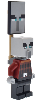 LEGO-Figurka-Minecraft-Illager-Pillager-Rozbójnik-Sztandar