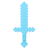 LEGO-Akcesoria-Minecraft-Miecz-Średni-Lazurowy