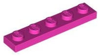 Lego Płytka 1x5 Ciemny Różowy