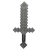 LEGO-Akcesoria-Minecraft-Miecz-Perłowy-Ciemny Szary