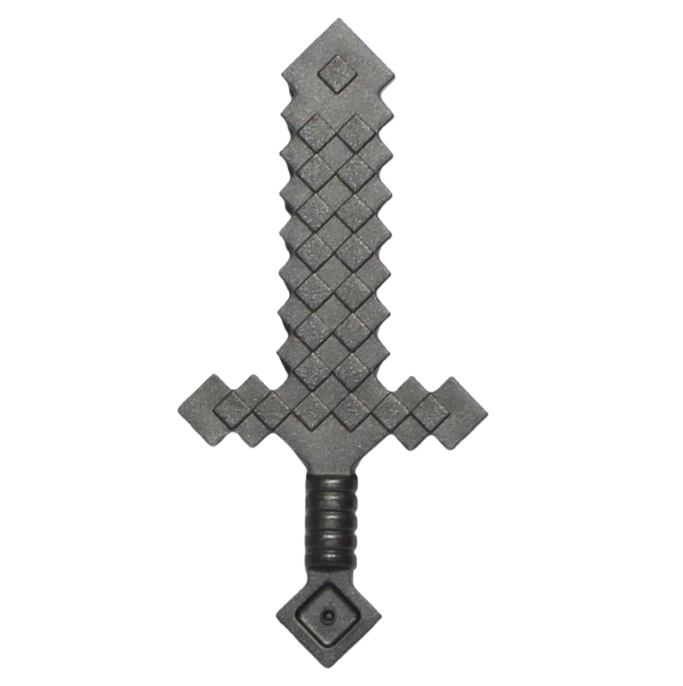 LEGO-Akcesoria-Minecraft-Miecz-Perłowy-Ciemny Szary