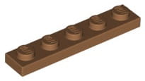 Lego Płytka 1x5 Ciemny Cielisty