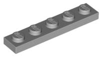 Lego Płytka 1x5 Jasny Szary
