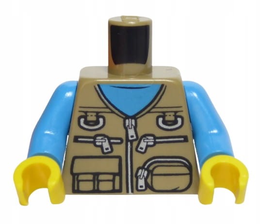 LEGO-City-Tors-Kamizelka-z-Kieszeniami-Ciemno-Beżowa-przód