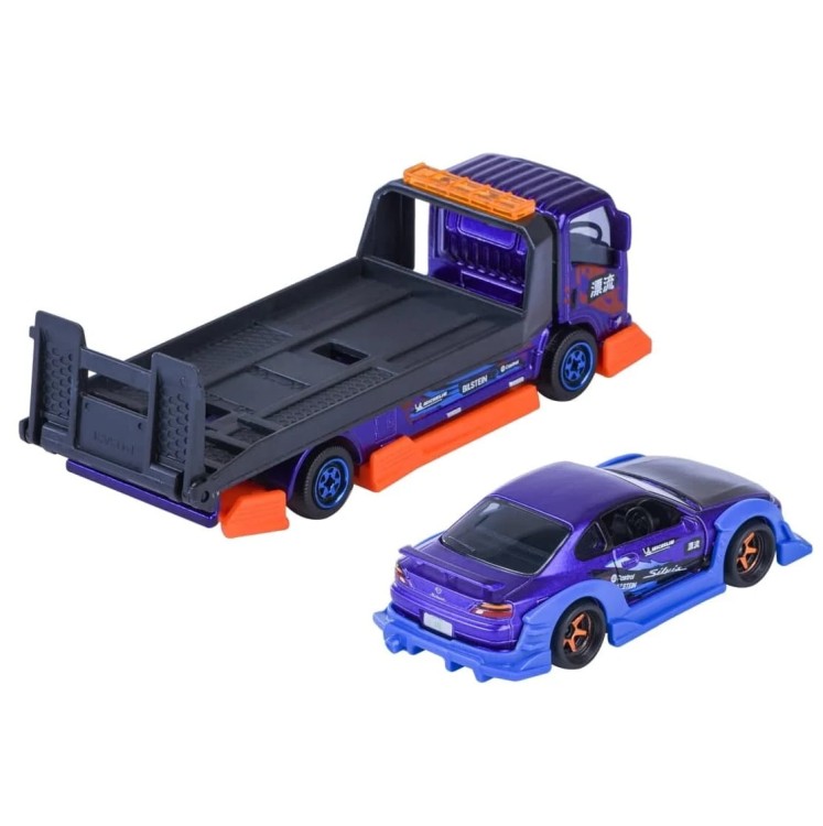 Majorette JDM Legends Tuning Transporter - Isuzu NPR + Nissan Silvia (S15)