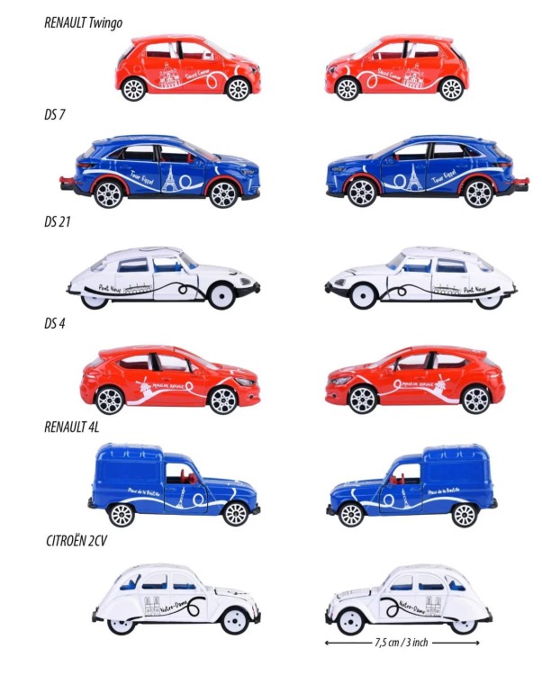 Majorette French Touch Premium Cars - Zestaw 6 modeli