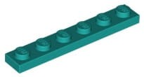 Lego Płytka 1x6 Ciemny Turkusowy